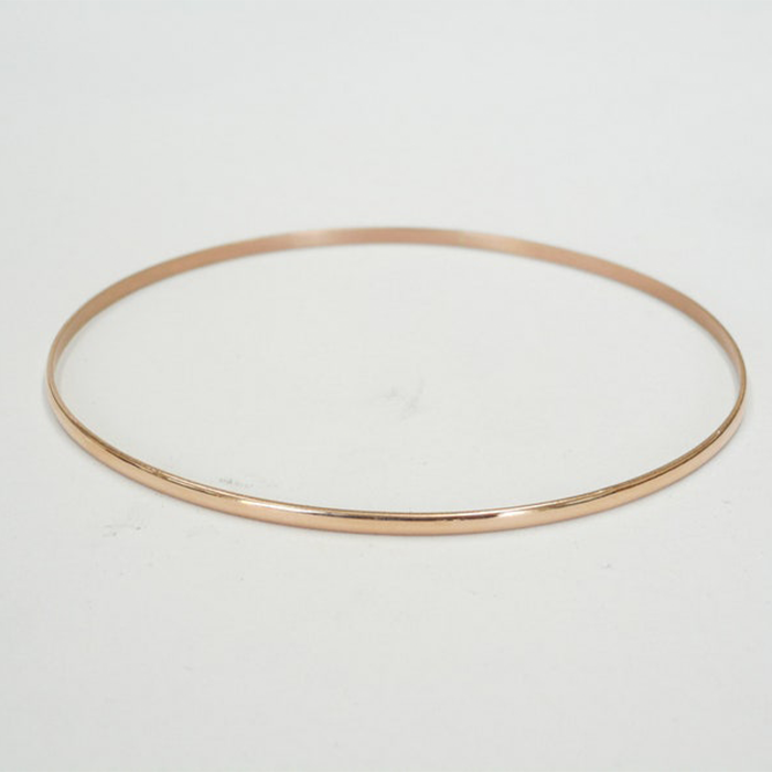 Rose Gold Half Round Wire Stacking Bangle