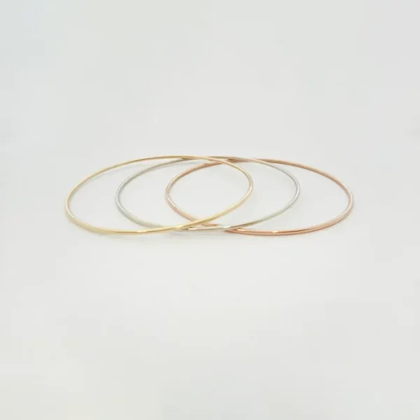 1.50 mm Solid Gold 10K or 14K Round Wire 3.5 to 5.5 grams Stacking Bangle Bracelet2