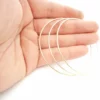 1.50 mm Solid Gold 10K or 14K Round Wire 3.5 to 5.5 grams Stacking Bangle Bracelet5