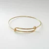 10K 14K Solid Gold Stretchable Round Wire Stacking Bangle Bracelet