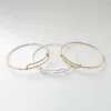 10K 14K Solid Gold Stretchable Round Wire Stacking Bangle Bracelet7