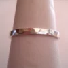 14 K. Solid Gold 2 mm. Wide Hammered Band or Stacking Ring Hand 4