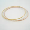 14K Solid Gold Double Twisted Wire Stacking Bangle Bracelet4