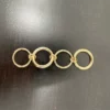3.00mm 2.00mm 14 K. Solid Gold Round Wire Interlocking Stacking Band Set or Stacking Rings