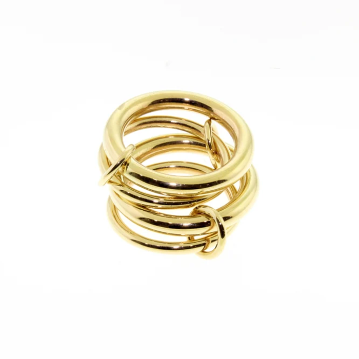 3.00mm 2.00mm 14 K. Solid Gold Round Wire Interlocking Stacking Band Set or Stacking Rings 3