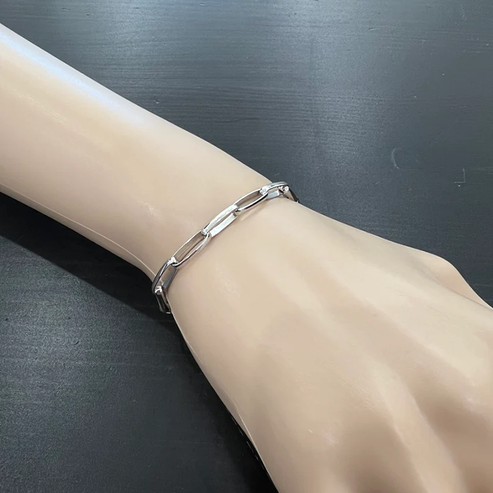 Paperclip Link Interlocking Stacking Bracelet 2