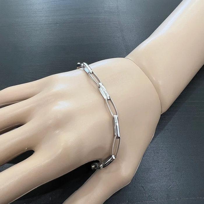 Paperclip Link Interlocking Stacking Bracelet 3