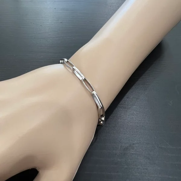 Paperclip Link Interlocking Stacking Bracelet